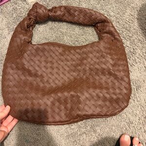 Urban Expressions Brown Woven Hobo Bag